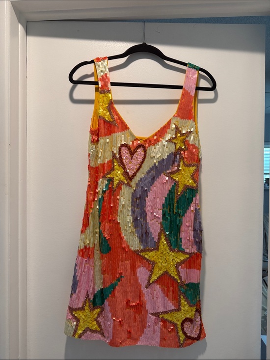 Nasty Gal Dresses & Skirts - Nasty gal Full Sequin Star & Heart Tank Dress  - Multicolor